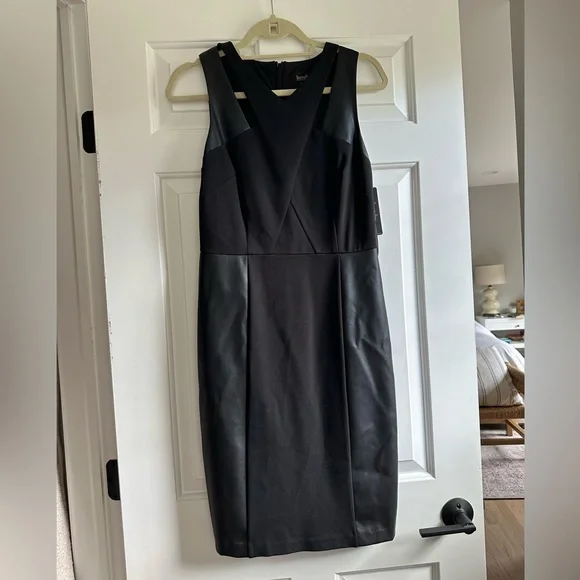 Laundry by Shelli Segal Womens Cutouts Sheath Cocktail Dress Black 6